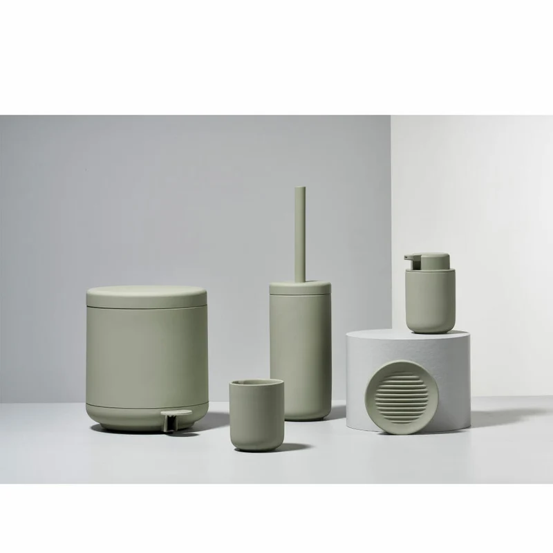 Zone Denmark Pedaleimer Ume, Treteimer, Mülleimer, Kosmetikeimer, Badeimer, ABS, Eucalyptus Green, 4 L, 331858