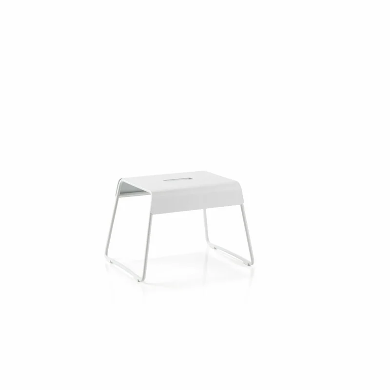 Zone Denmark Schemel A-Stool, Hocker, Trithocker, Fußbank, Metall, Soft Grey, H 27.5 cm, 331967
