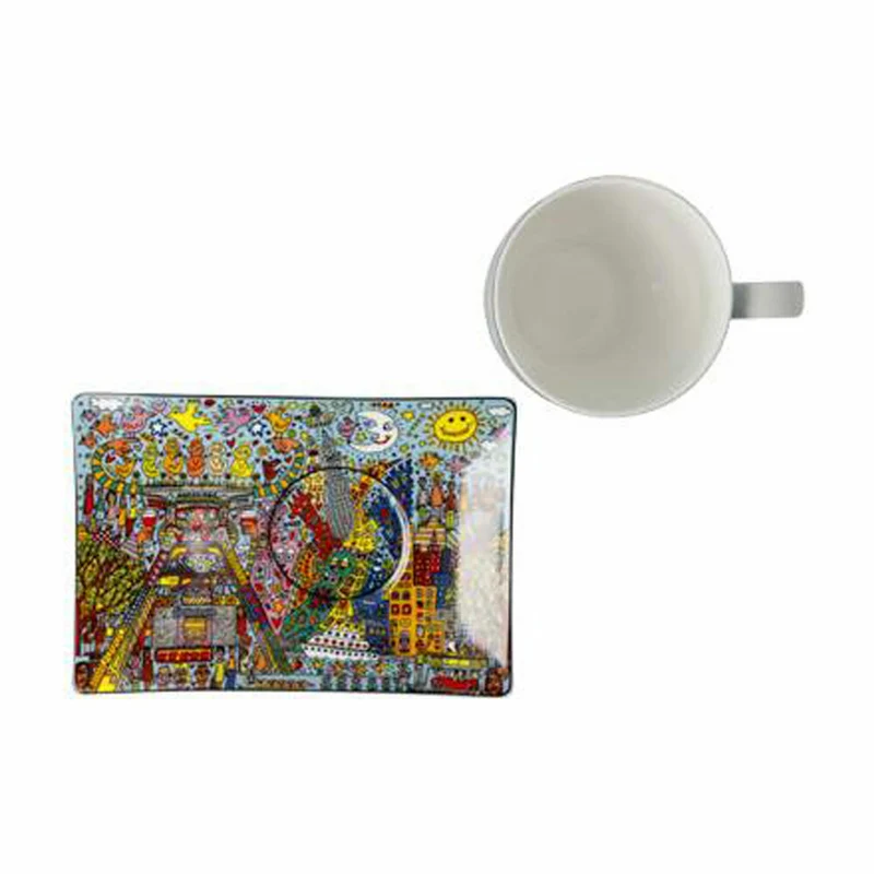 Goebel Künstlertasse mit Untertasse Rizzi - Remenber those Cool Coal Days, Tasse, Kaffeetasse, Teetasse, Fine Bone China, 26103441