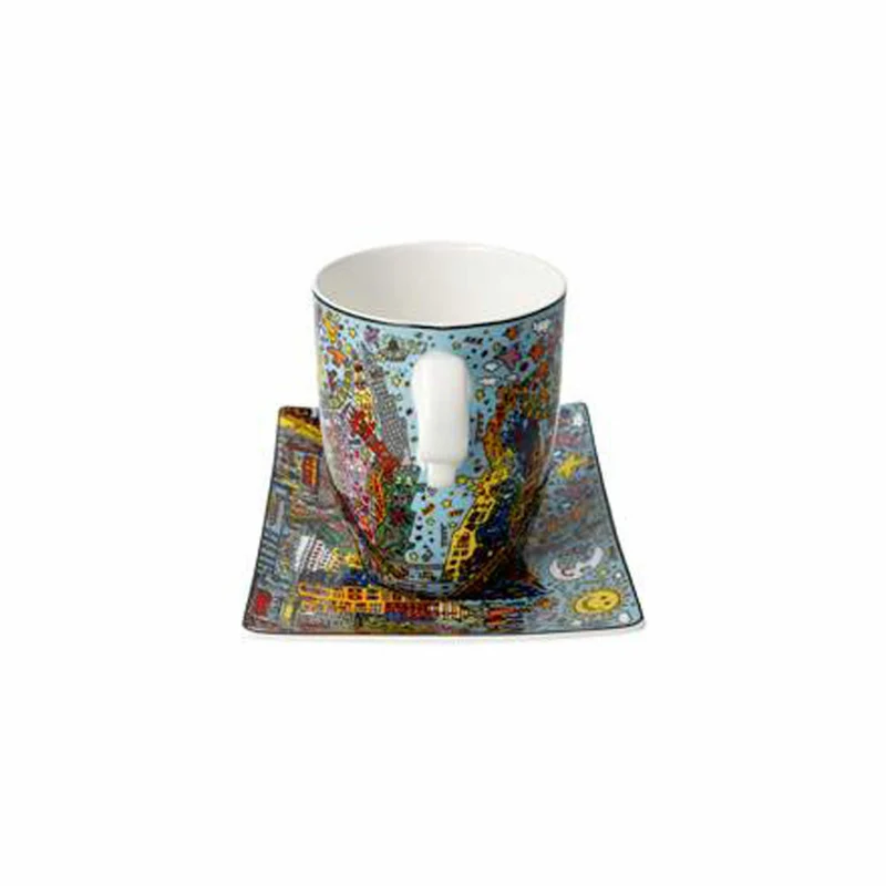 Goebel Künstlertasse mit Untertasse Rizzi - Remenber those Cool Coal Days, Tasse, Kaffeetasse, Teetasse, Fine Bone China, 26103441