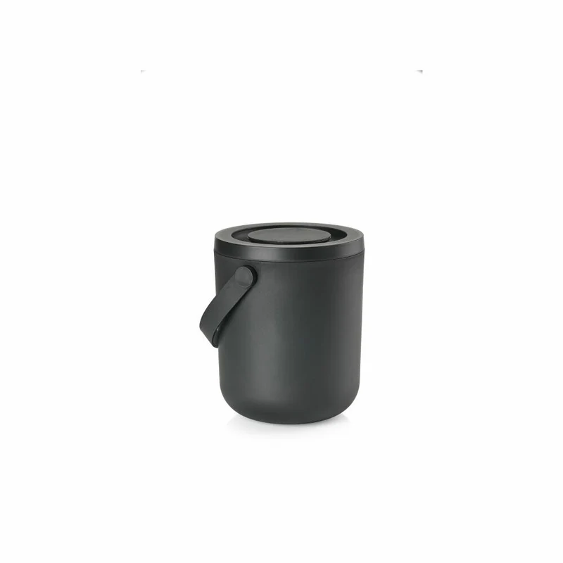Zone Denmark Abfallbehälter Circular, Biomülleimer, Biomüll, Bio Abfalleimer, Kücheneimer, ABS, Black, 3 L, 23201