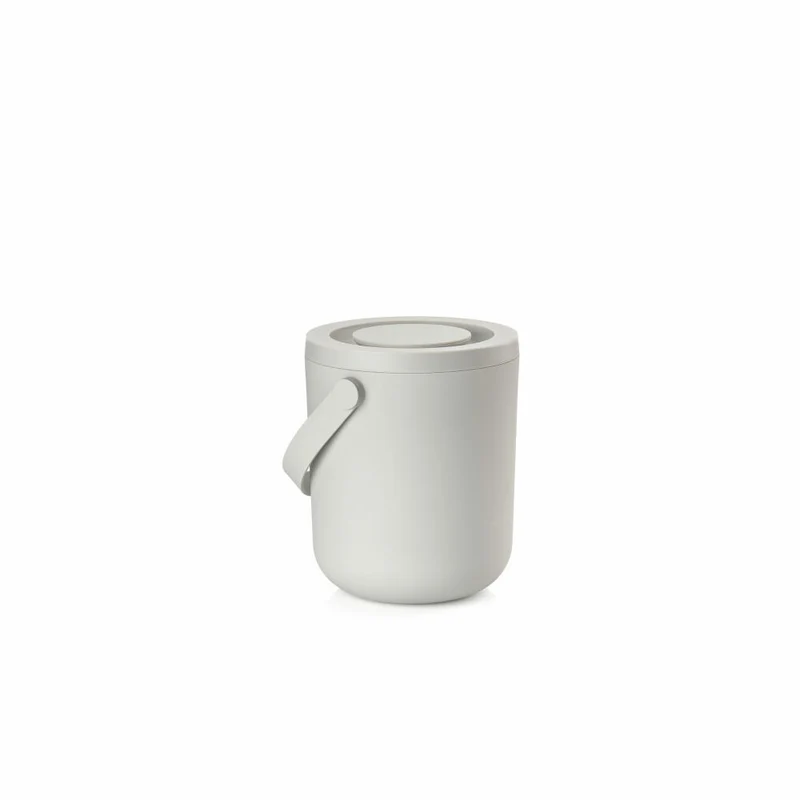 Zone Denmark Abfallbehälter Circular, Biomülleimer, Biomüll, Bio Abfalleimer, Kücheneimer, ABS, Warm Grey, 3 L, 23205