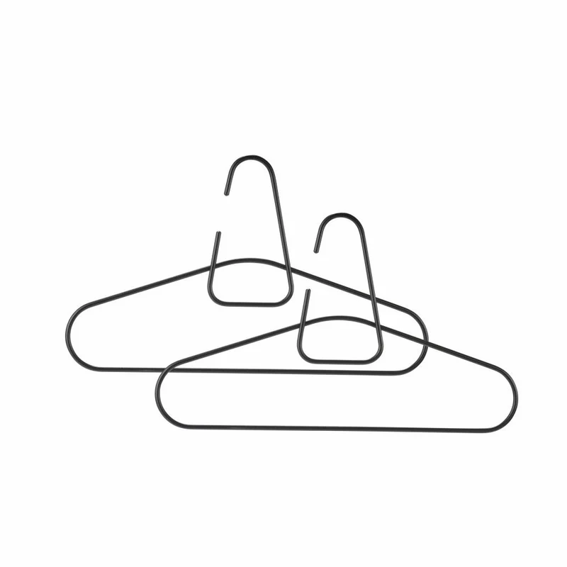 Zone Denmark Bügel A-hanger, 2er Set, Kleiderbügel, Garderobenbügel, Metall, Black, 12445