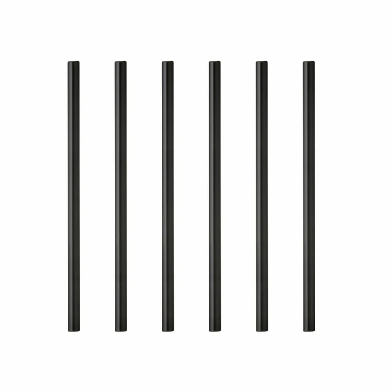 Lyngby Glas Trinkhalm-Set Lyngby 6-tlg. mit Bürste, Glas, Schwarz, 14.5 cm, 10441