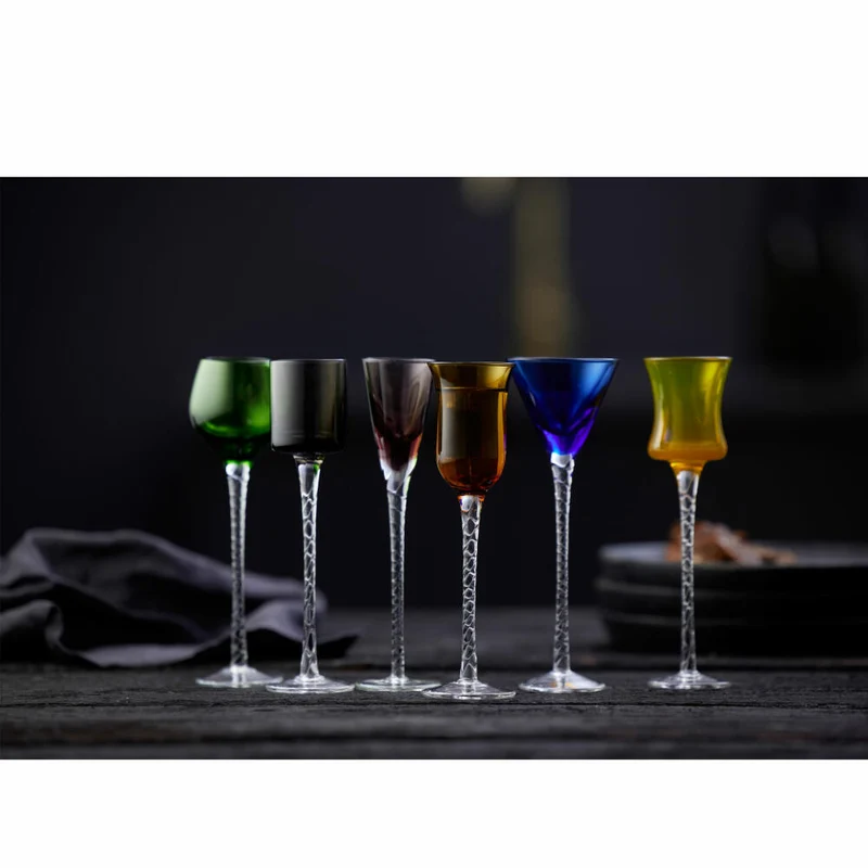Lyngby Glas Schnapsglas London 6er Set, Stielgläser, Glas, Bunt, 18 cm, 27582