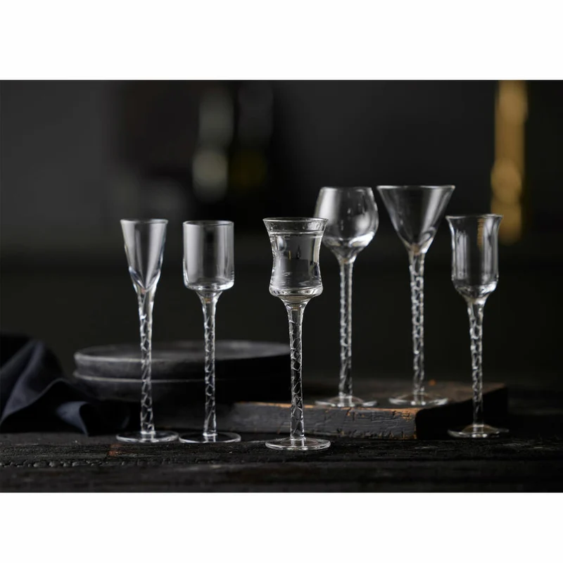 Lyngby Glas Schnapsglas Rom 6er Set, Stielgläser, Glas, Klar, 18 cm, 27585