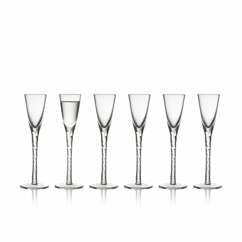 Lyngby Glas Schnapsglas Paris 6er Set, Stielgläser, Glas, Klar, 25 ml, 27590