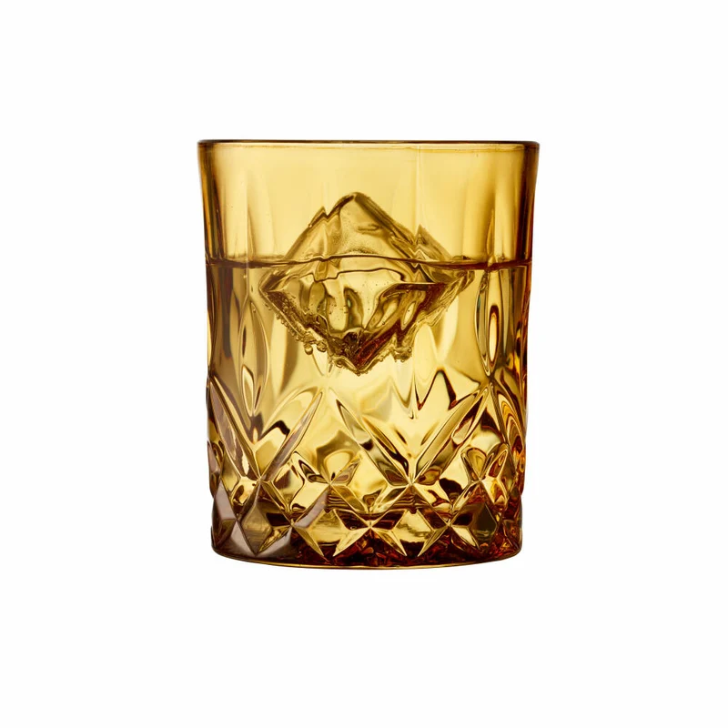 Lyngby Glas Whiskyglas Sorrento 4er Set, Tumbler, Glas, Amber, 320 ml, 27735