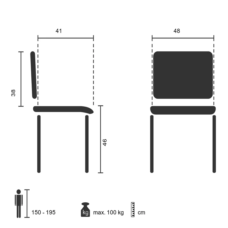 B-Ware hjh OFFICE Besucherstuhl Konferenzstuhl Stuhl XT 600 4er Pack silber 4 STÜCK