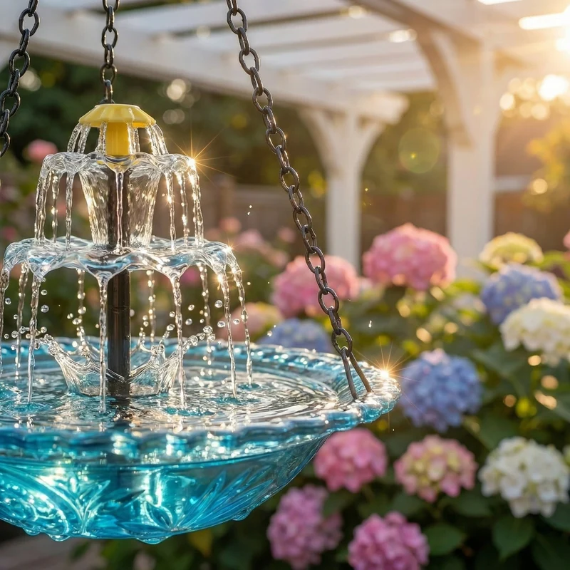 BirdbathFountain - Solarbetriebener Hängender Vogelbad-Schichtbrunnen