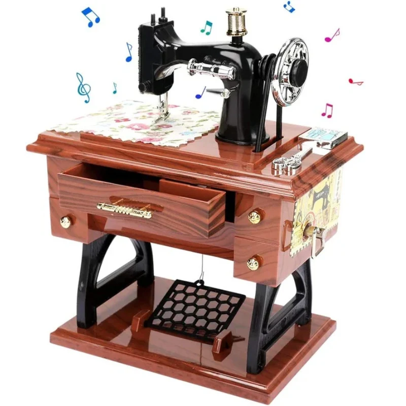 MusicalMachine: Antike Vintage-Nähmaschine Musikdose