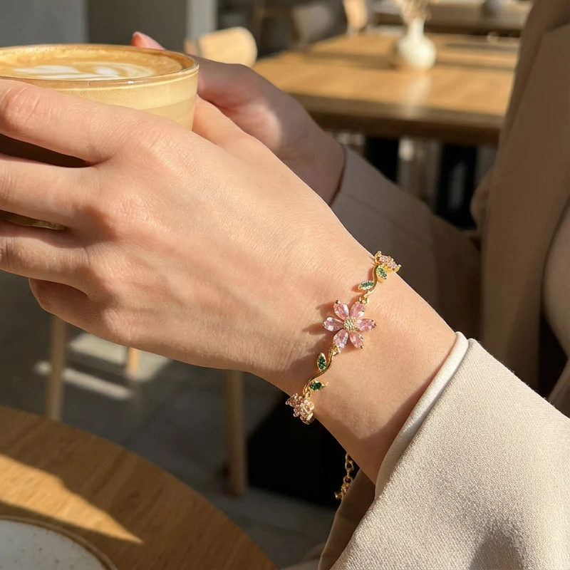 Jewelance™ BlossomBracelet 1+1 GRATIS: Blume Blütenblatt-Blossom-Mode-Armband