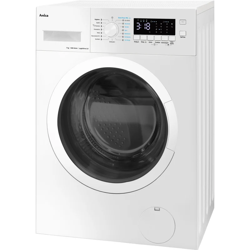 Amica WA 474 082 Waschmaschine in weiß Frontlader freistehend 7kg, 1400Uqm