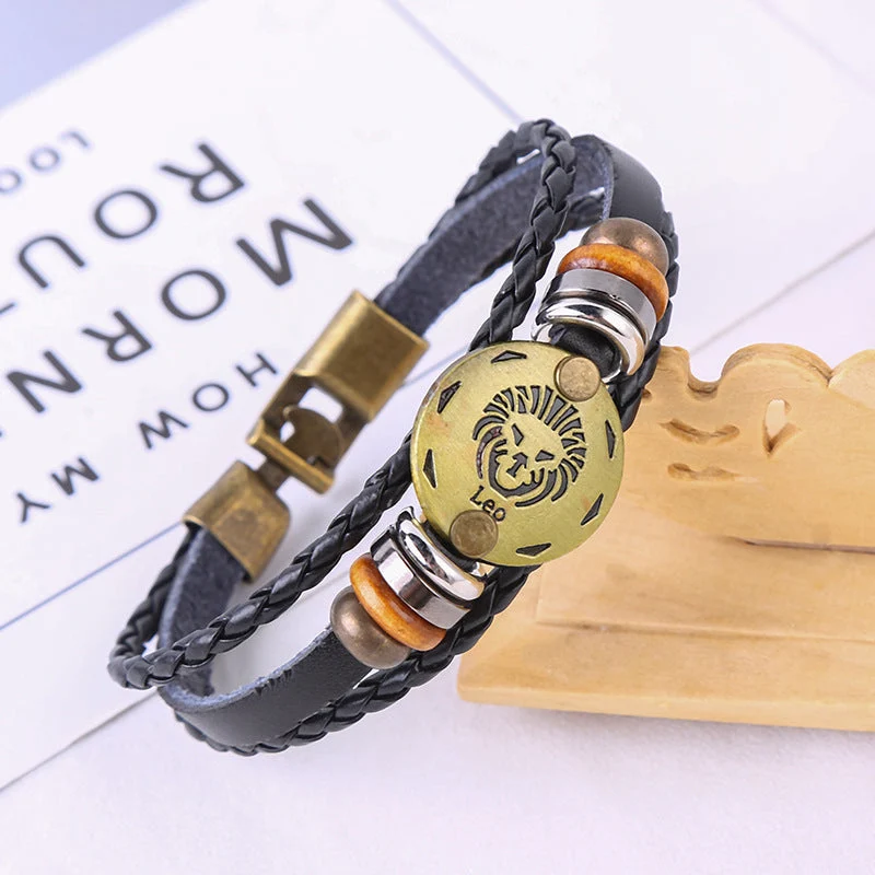 Jewelance™ ZodiacBracelet 1+1 KOSTENLOS: Verstellbares Vintage Charm Zodiac Zeichen Armband