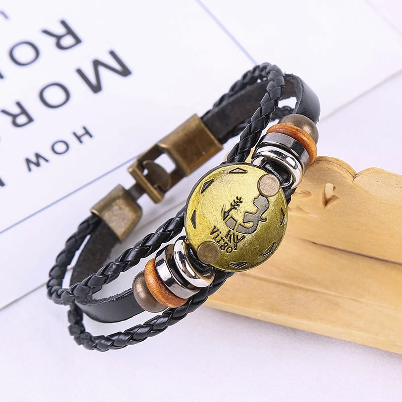 Jewelance™ ZodiacBracelet 1+1 KOSTENLOS: Verstellbares Vintage Charm Zodiac Zeichen Armband
