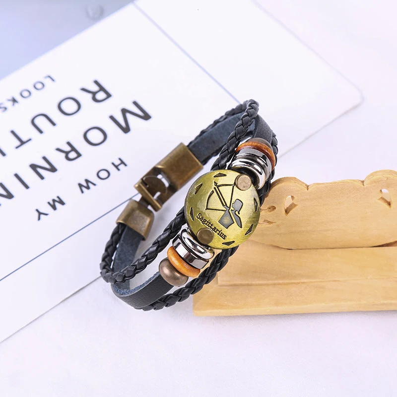 Jewelance™ ZodiacBracelet 1+1 KOSTENLOS: Verstellbares Vintage Charm Zodiac Zeichen Armband
