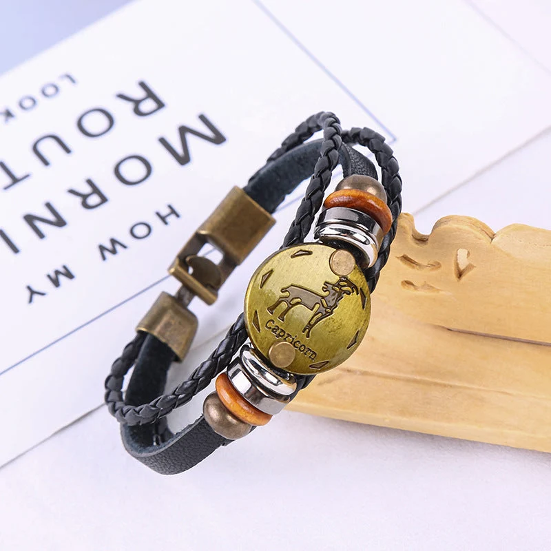 Jewelance™ ZodiacBracelet 1+1 KOSTENLOS: Verstellbares Vintage Charm Zodiac Zeichen Armband