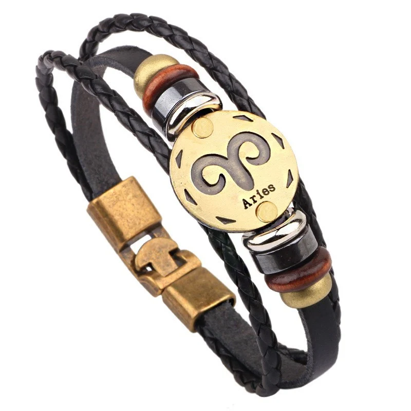 Jewelance™ ZodiacBracelet 1+1 KOSTENLOS: Verstellbares Vintage Charm Zodiac Zeichen Armband