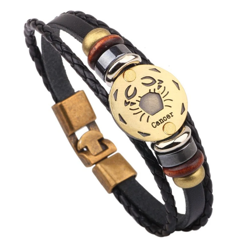 Jewelance™ ZodiacBracelet 1+1 KOSTENLOS: Verstellbares Vintage Charm Zodiac Zeichen Armband