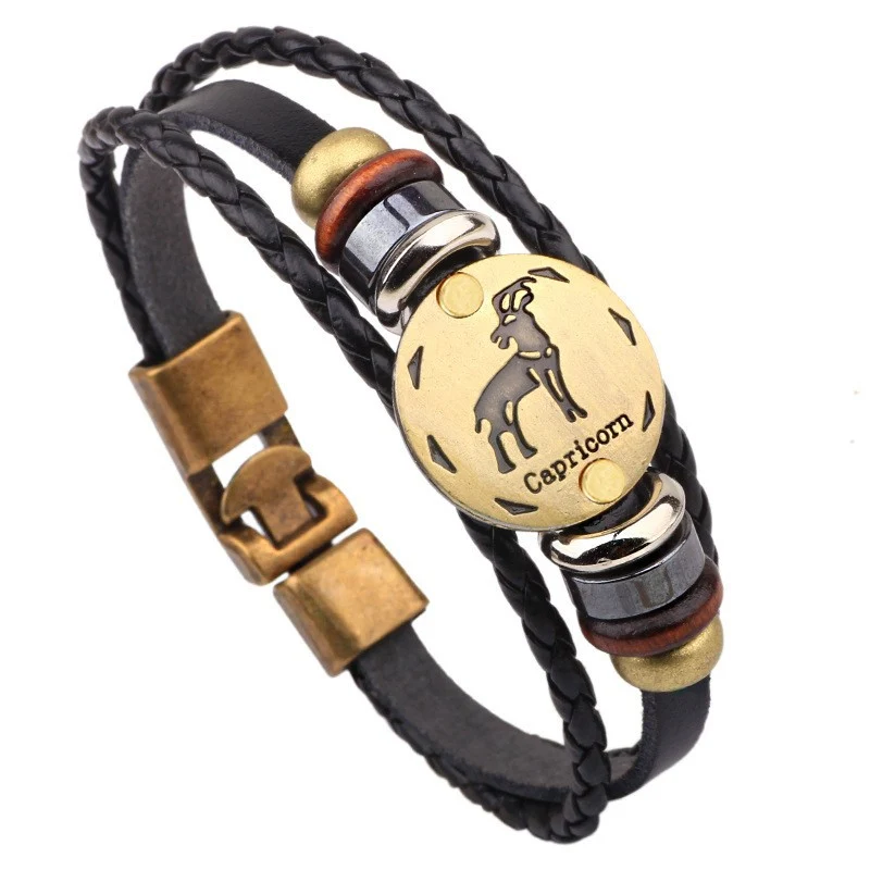 Jewelance™ ZodiacBracelet 1+1 KOSTENLOS: Verstellbares Vintage Charm Zodiac Zeichen Armband