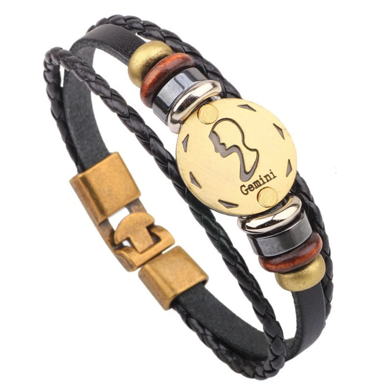 Jewelance™ ZodiacBracelet 1+1 KOSTENLOS: Verstellbares Vintage Charm Zodiac Zeichen Armband