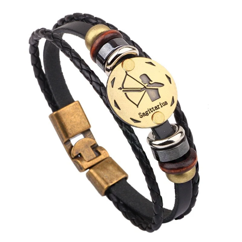 Jewelance™ ZodiacBracelet 1+1 KOSTENLOS: Verstellbares Vintage Charm Zodiac Zeichen Armband