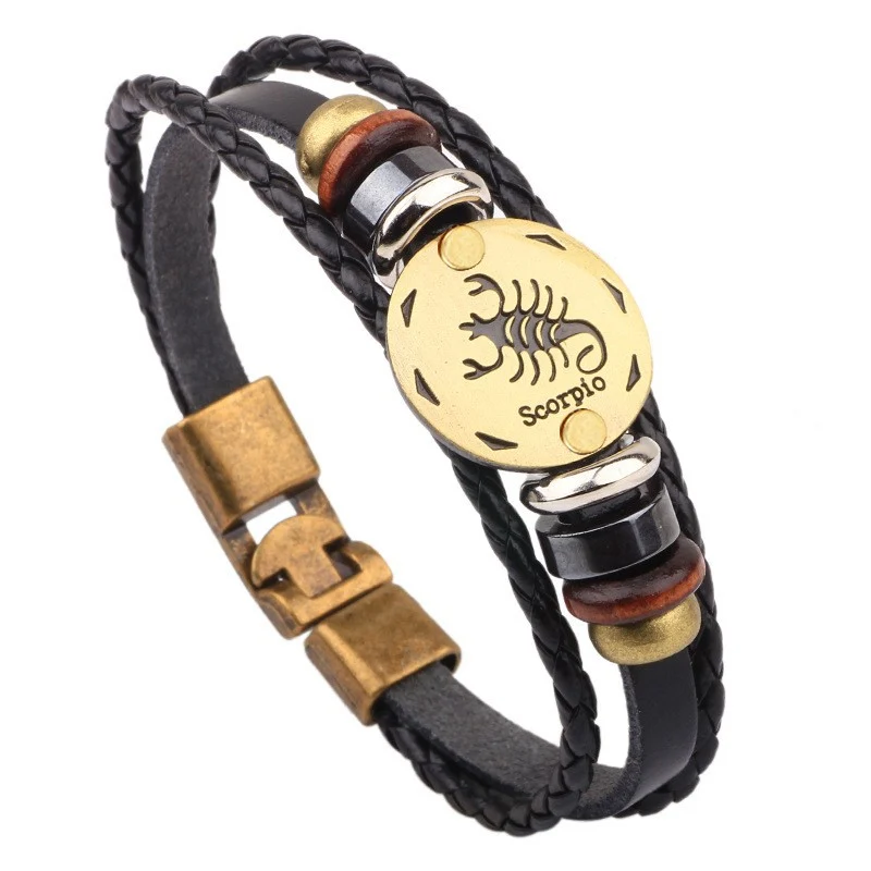 Jewelance™ ZodiacBracelet 1+1 KOSTENLOS: Verstellbares Vintage Charm Zodiac Zeichen Armband