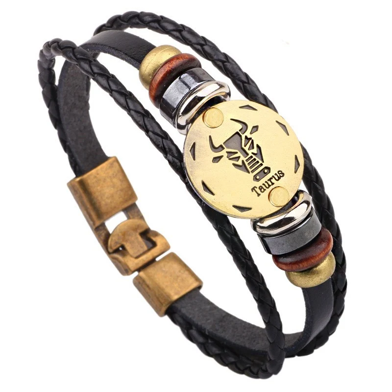 Jewelance™ ZodiacBracelet 1+1 KOSTENLOS: Verstellbares Vintage Charm Zodiac Zeichen Armband