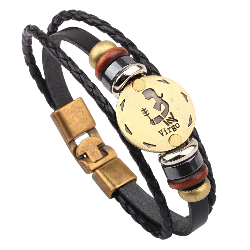 Jewelance™ ZodiacBracelet 1+1 KOSTENLOS: Verstellbares Vintage Charm Zodiac Zeichen Armband