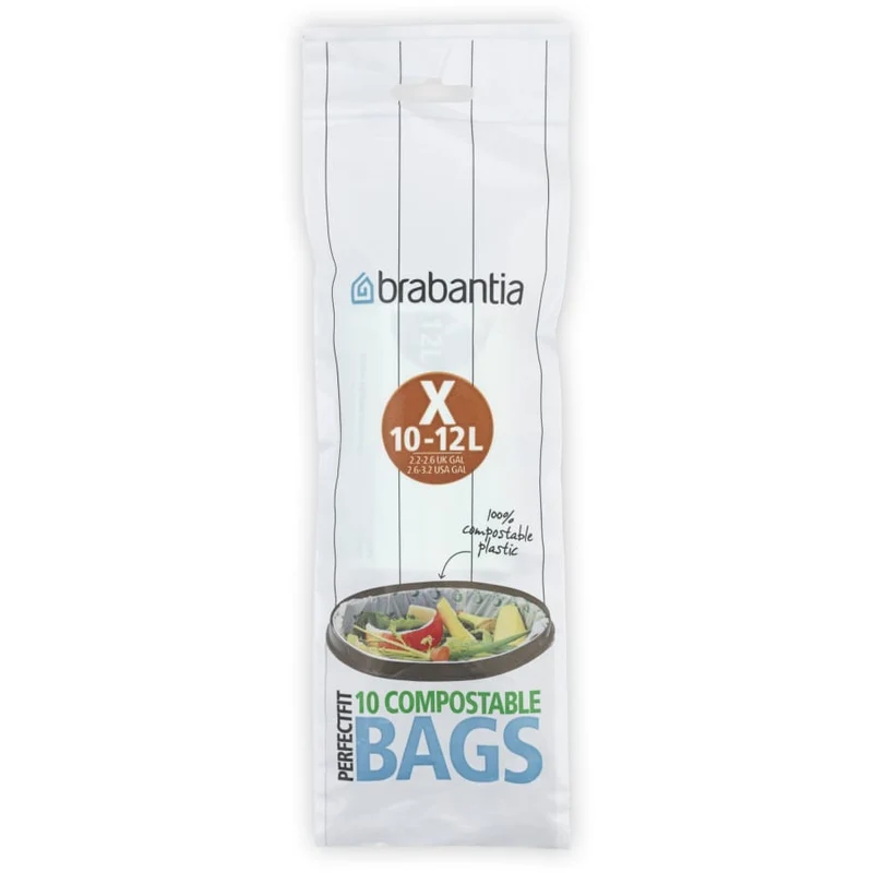 Brabantia kompostierbare Müllbeutel (X), 10-12 Liter