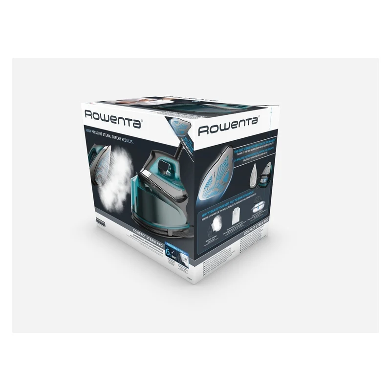 Rowenta DG762 2200 W 1,1 l Mikrodampf 400 HD Laser-Grundplatte Schwarz, Blau