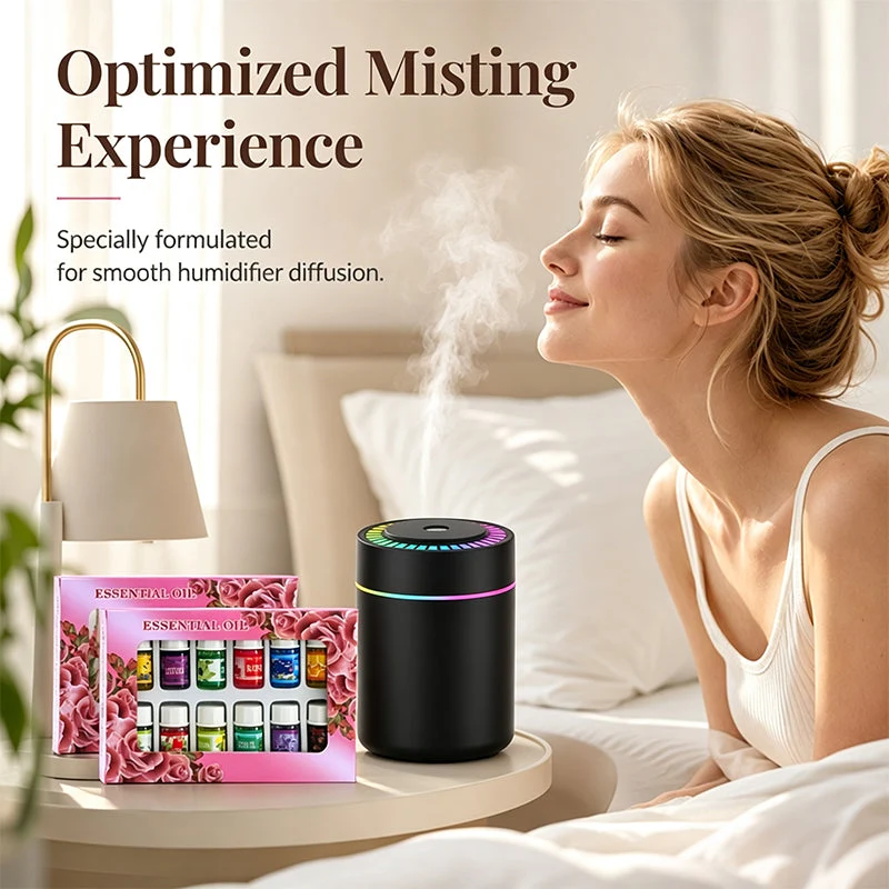 DiffuserSet: 12 Düfte Raumduft Diffuser Öl Set Mit Mini-Luftbefeuchter