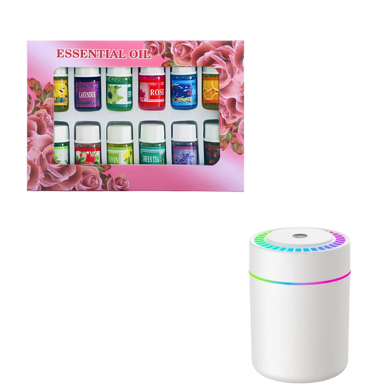 DiffuserSet: 12 Düfte Raumduft Diffuser Öl Set Mit Mini-Luftbefeuchter