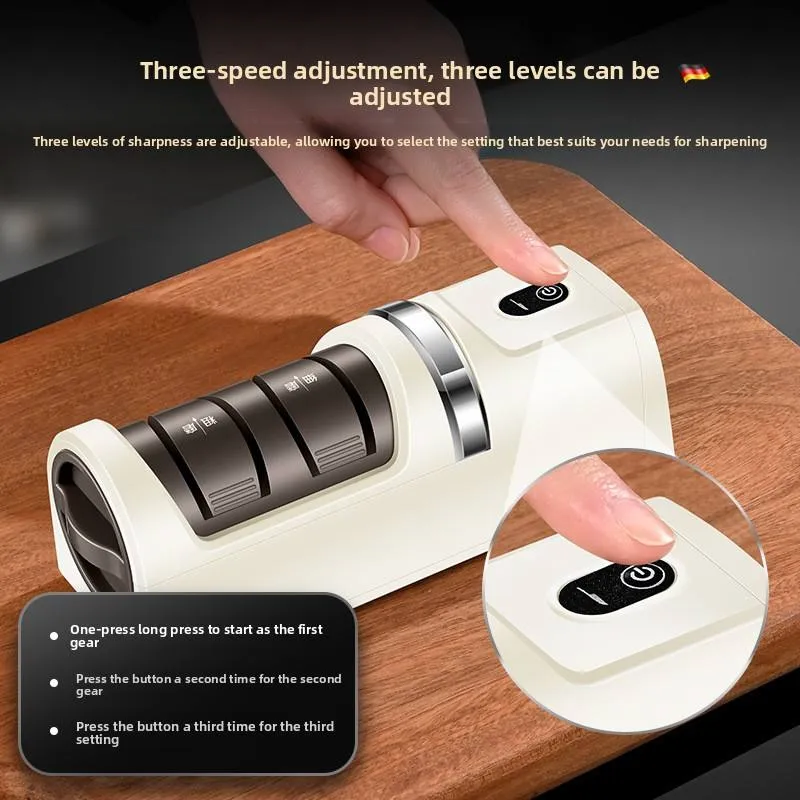 Globetrek° EdgeSharpener: Elektrisch Schnell Schärfung System Glatt Rand Beenden Werkzeug
