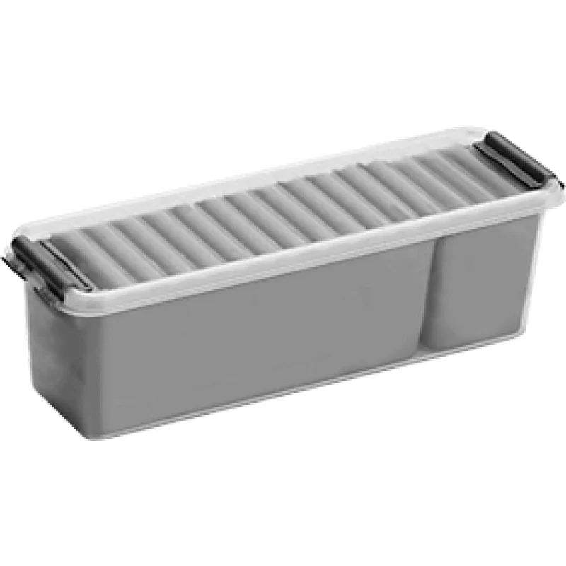 helit the q-line Aufbewahrungsbox mit Deckel, transparent