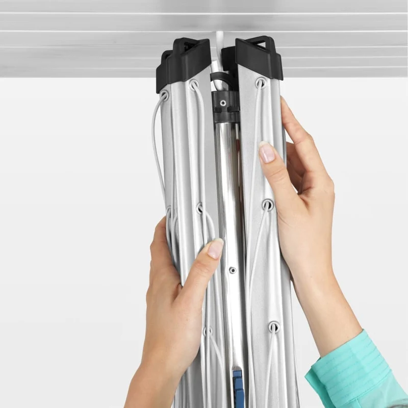 Brabantia Lift-O-Matic Wäschespinne, 50 Meter, mit Metall-Bodenanker