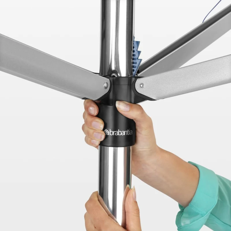 Brabantia Topspinner Wäschespinne, 50 Meter, mit Metall-Bodenanker und Schutzhülle