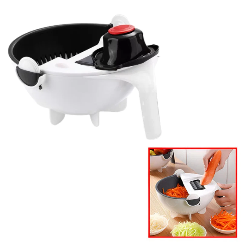 Globetrek° KitchenSlicer - Multifunktionaler Küchen Schneider Mit Korb Abfluss
