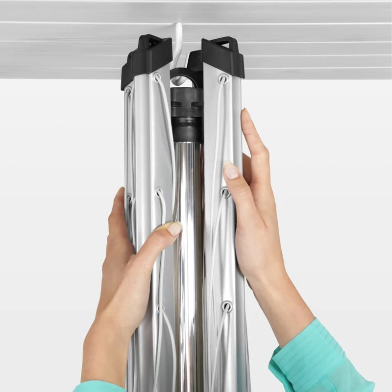 Brabantia Topspinner Wäschespinne, 60 Meter, mit Metall-Bodenanker