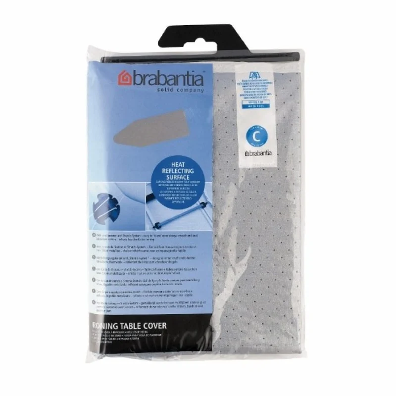Brabantia Ersatz-Bügeltischbezug Größe C, 124 x 45 cm, metallisierte Baumwolle