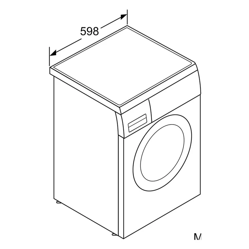 Bosch Serie 6 WUU28TH1 Waschmaschine Frontlader unterbaufähig 8kg 60cm 1400U/min Weiß