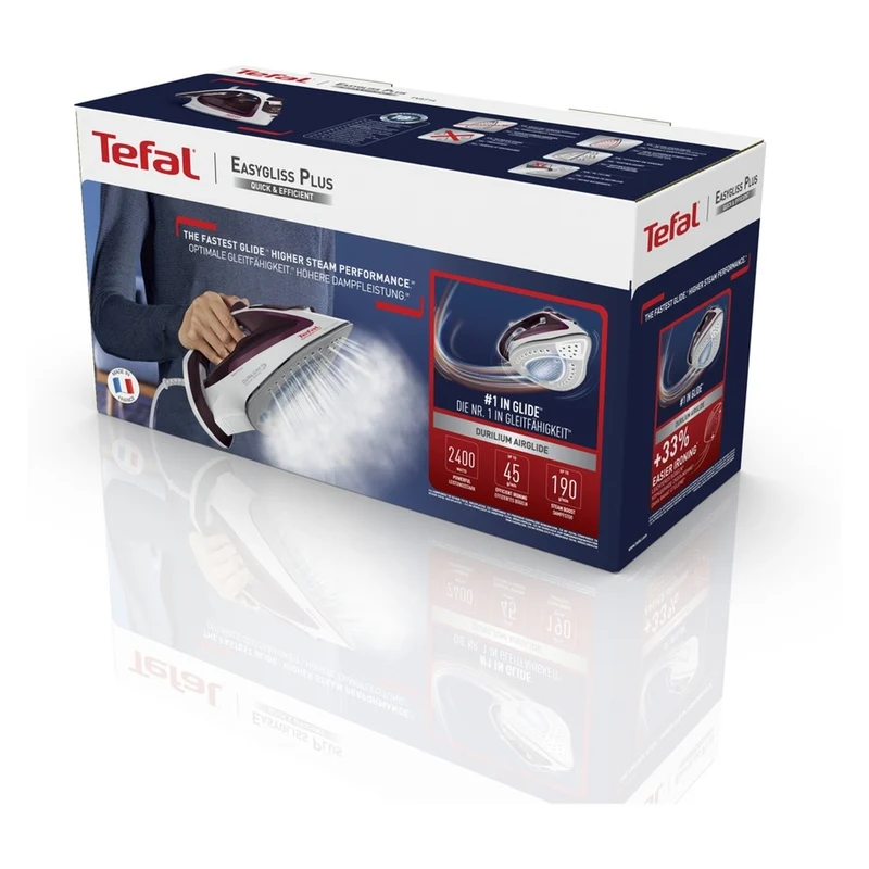 Tefal FV5714 Dampfbügeleisen weiß/bordeaux