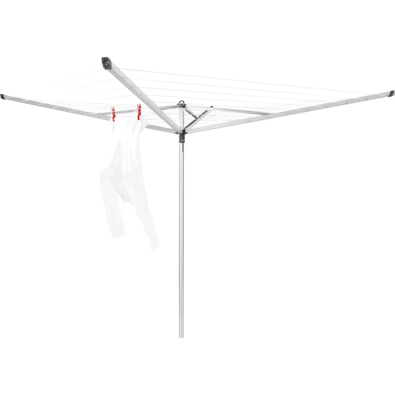 Brabantia Compact Wäschespinne, 40 Meter, mit Bodenhülse und Schutzhülle