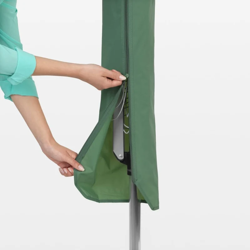Brabantia Compact Wäschespinne, 40 Meter, mit Bodenhülse und Schutzhülle