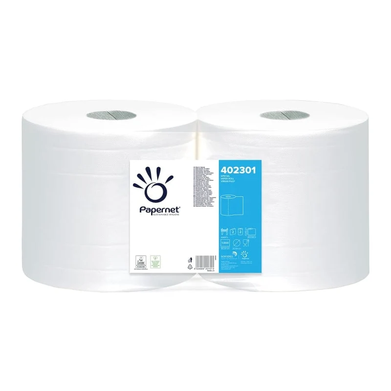 Papernet Industrieputztuchrolle 2-lagig hochweiß
