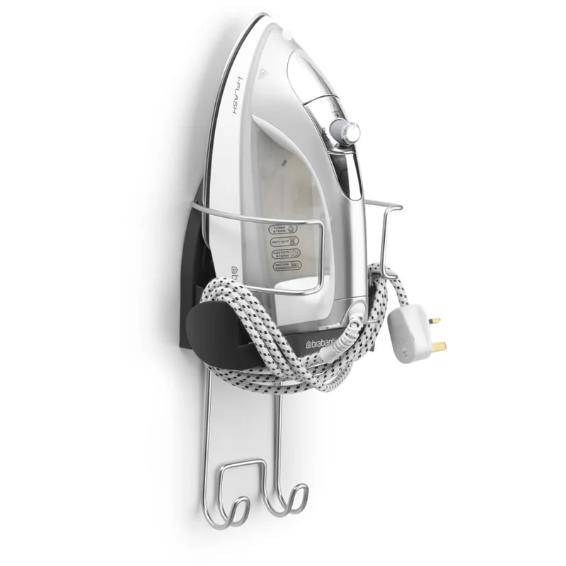 Brabantia Bügeleisenhalter für Bügeltische, hitzebeständiges Metall, Cool Grey