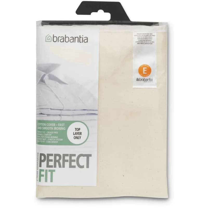 Brabantia Ersatz-Bügeltischbezug Größe E, 135 x 49 cm, Baumwolle, 2 mm Polster