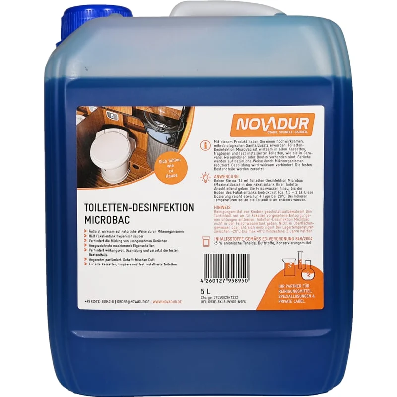 NOVADUR Sanitärflüssigkeit für Campingtoilette, MicroBac