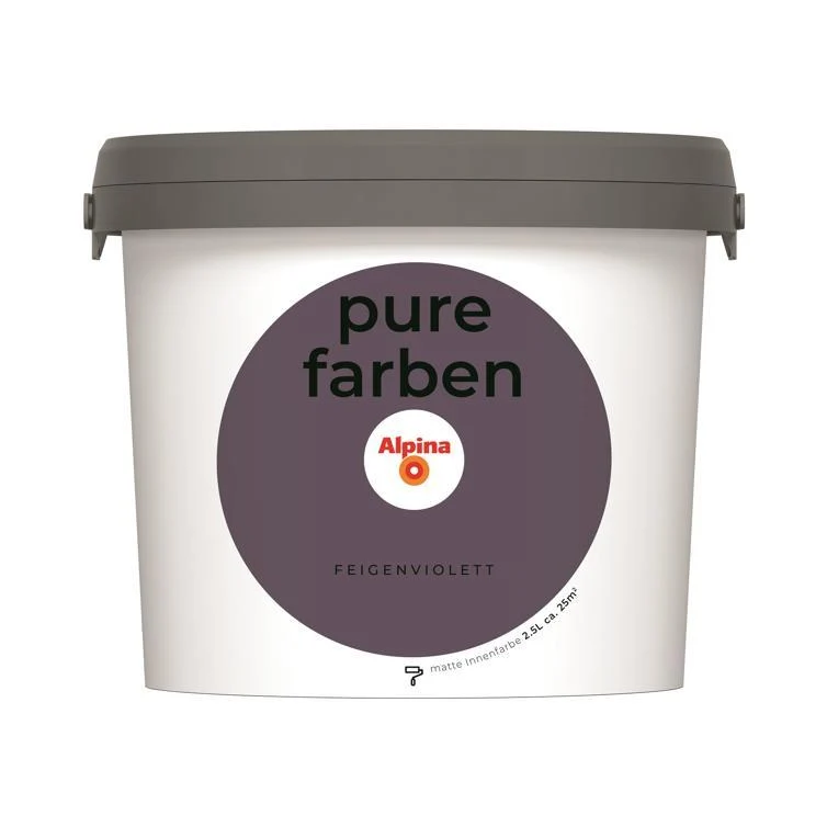 Wandfarbe Pure Farben 2,5L Hochwertige Innenwandfarbe für Wohnräume atmungsaktiv