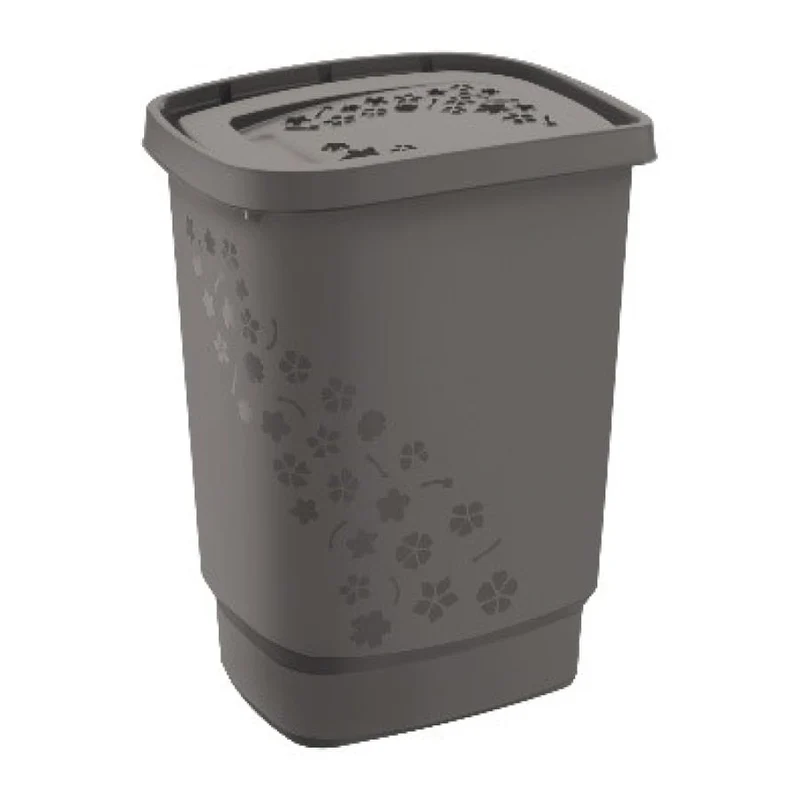 Rotho FLOWERS Wäschesammler, 55 Liter